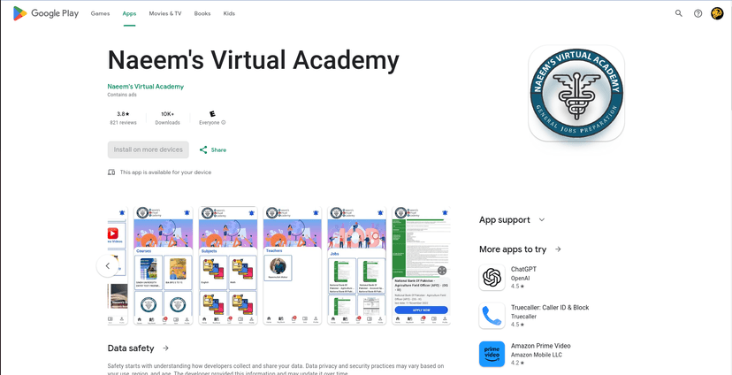 Naeem's Virtual Academy (LMS)